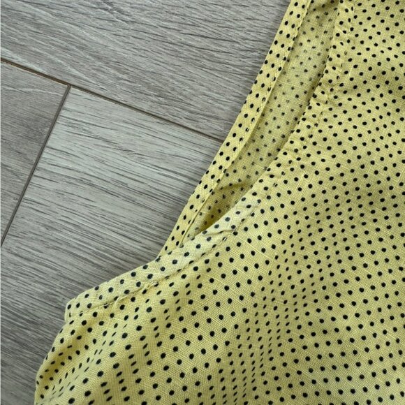 Cut Loose Butter Yellow Polka Dot Sleeveless Lagenlook Mini Tunic Dress - Picture 10 of 11